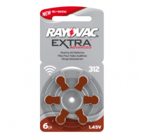 Rayovac Extra Advanced 312 / PR41 Zinc-air μπαταριες ακουστικών βαρηκοϊας  6τεμ.