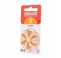 Maxell PR13/ 13 / PR48 Zinc-air μπαταρίες ακουστικών βαρηκοΐας 6τεμ