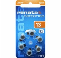 Renata ZA 13 Zinc-air μπαταρίες ακουστικών βαρηκοΐας 6 τεμ.
