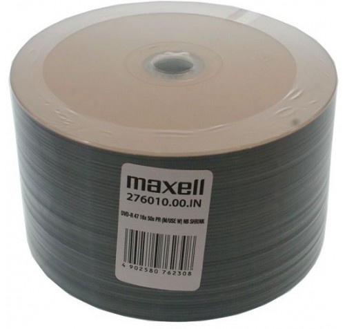 MAXELL DVD-R 4,7GB 16X FULL FACE PRINTABLE CAKEBOX 50