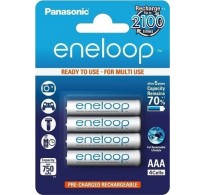 Επαναφορτιζόμενες προ-φορτισμένες μπαταρίες Panasonic Eneloop 750mAh ΑΑΑ (4 τεμάχια)