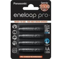 Panasonic Eneloop PRO R6 AA 2500mAh BK-3HCDE/4BE 4XAA                            