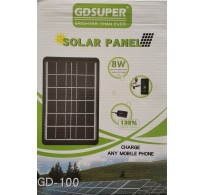 GDSUPER (ΤΟ ΓΝΗΣΙΟ)Ηλιακό πάνελ φορτιστής  8W φορτίζει συσκευή ακόμα και με χαμηλή ηλιοφάνεια.***