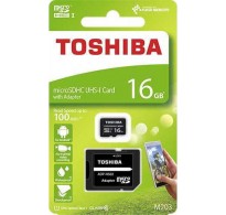 Micro SD Toshiba M203 16GB Class10 U1 με αντάπτορα SD